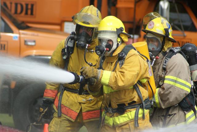 Garrett Krasher on Nozzle during vehicle fire drill in Keeseville NY 8/21/2010